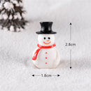 Christmas Figurines Miniatures Santa Claus Snowman Elk Ornaments for Home Merry Christmas Decoration Party Resin Craft New Year