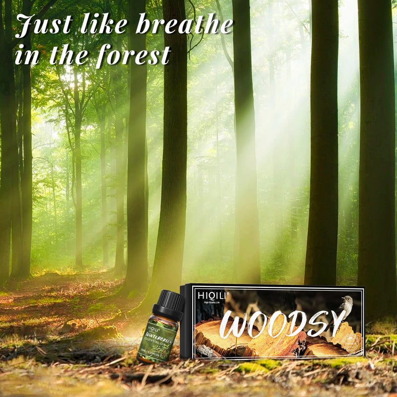 HIQILI Fragrance Oil Set, 6 PCS*10mL Pure Perfume Oil Set for Gift Aromatherapy Diffuser DIY Perfume Candle Soap Making