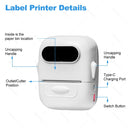 Wireless Label Printer P50 Inkless Bluetooth Thermal Label Maker Adhesive Label Sticker Machine DIY Pattern Barcode QR Code Tape