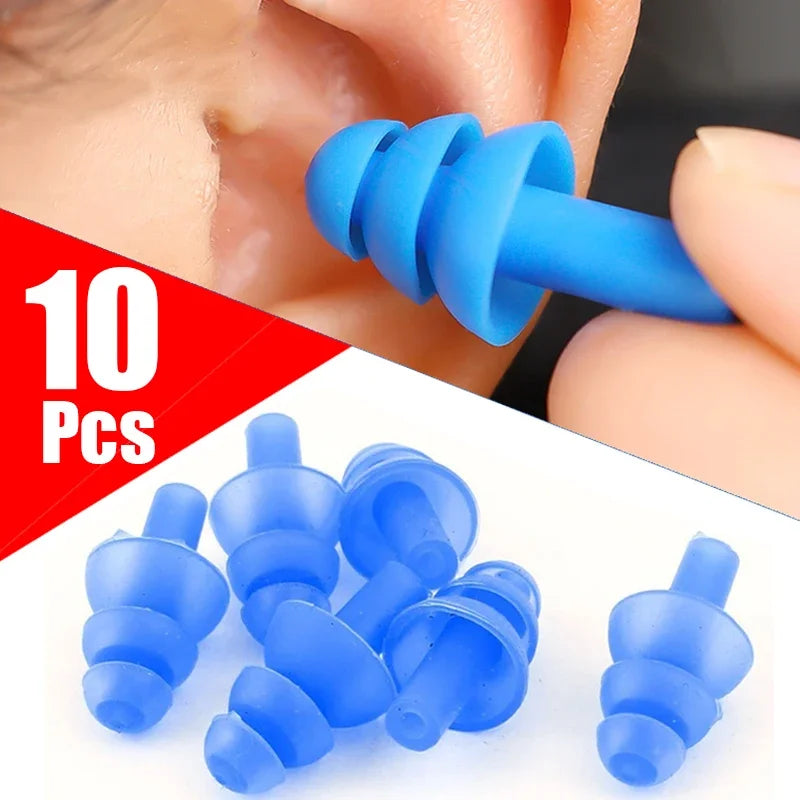 Anti-noise Silicone Earplugs Waterproof Swimming Ear Plugs for Sleeping Diving Surf Soft Comfort Natation Swimming Ear Protector