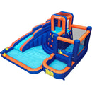 Hapcap Combo Inflatable Bounce House Kids Jumping Castle with Big Curved Slide,2 Climbing Walls,with Air Blower