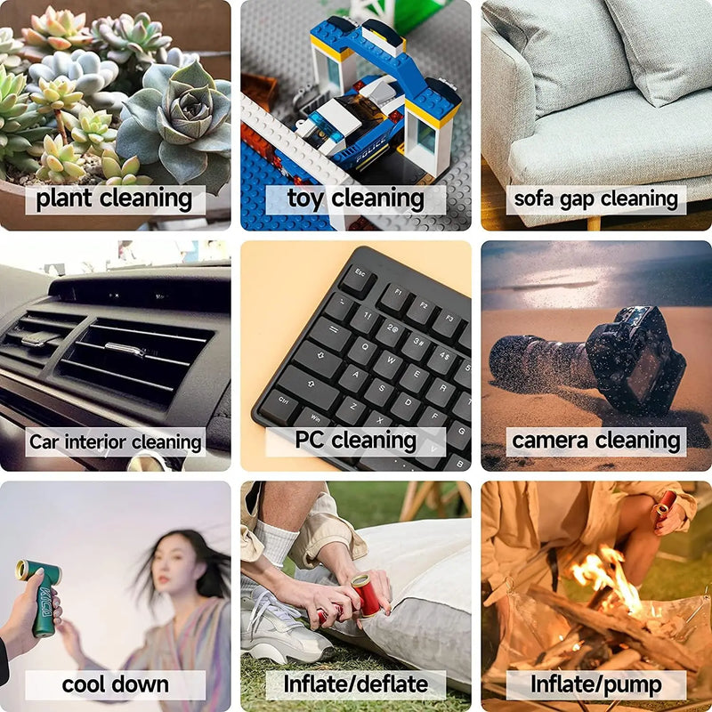 100000RPM KICA Jetfan 2 Air Blower Portable Turbo Fan Compressed Air Duster Wireless Computer Keyboard Cleaner for PC Car Camera