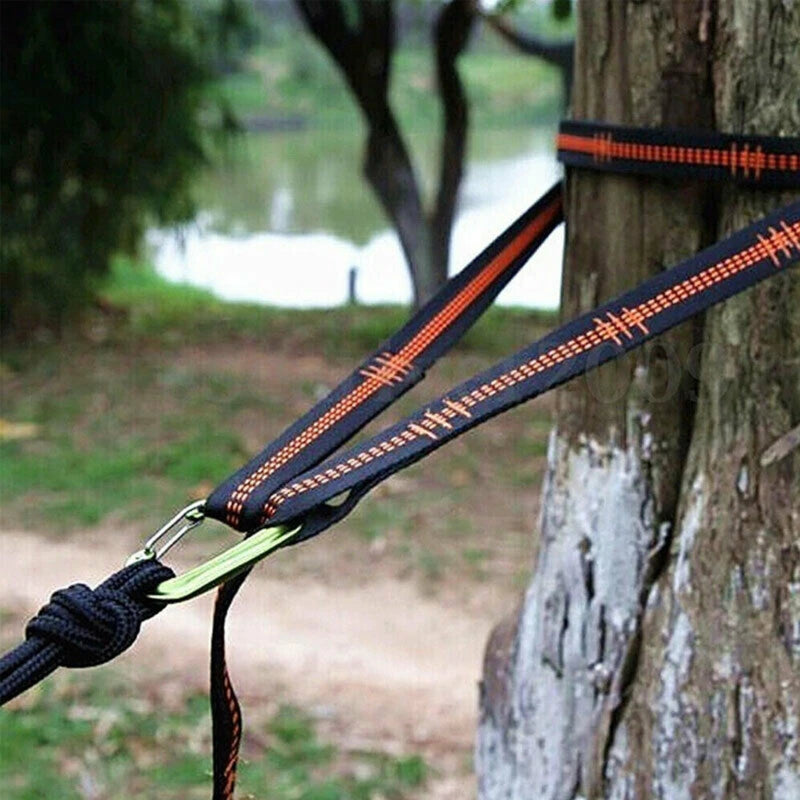 2Pcs High Bearing Capacity Hammock Straps 600lbs Breaking Strength Polyester Hammock Belt Rope With Ring Buckle