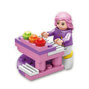 SLUBAN Girl Princess Royal Carriage Wagon Horse Racing Party Model Building Blocks Enlighten Action Figure Toys For Children