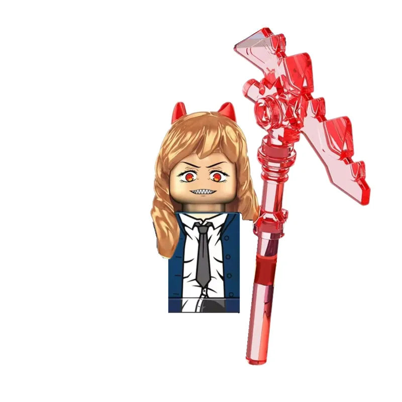 Chainsaws Man Denji Pochita Makima Power Movies Anime Building Blocks Mini Action Figures Bricks DIY Toys gifts for Children