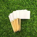 100pcs Blank Toothpick Flags Mini Labels Cheese Marker Picks Cupcake