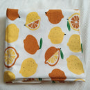 Graceful Pink Green Stripe Fruit  Series Apple Banana Printed Cotton Fabric 50x160cm For DIY Sewing Bedding Quilting Cloth Decor