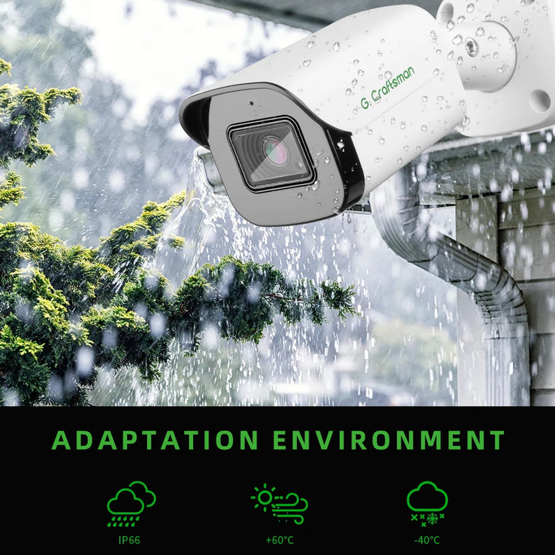 G.Craftsman 6MP POE IP Camera 128G TF Audio Outdoor Waterproof CCTV Video Surveillance Security Hikvision Compatible RTMP