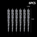 6pcs Christmas Decoration Simulation Ice Xmas Tree Hanging Ornament Artificial Clear Fake Icicle Winter Party Home Decor Navidad
