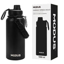 Stainless Steel Vacuum Insulated Water Bottle, Wide Mouth Sports Bottle, Leak Proof Lid with Cord