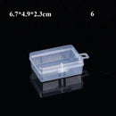 8Styles Plastic Storage Box Small Square Clear Black Box For Jewelry Diamond Embroidery Craft Bead Pill Home Storage Supply