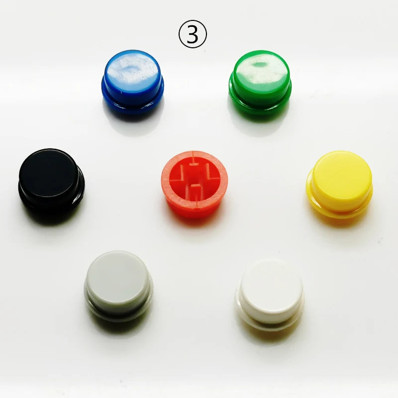10Sets Momentary Tactile Button 4PIN SMT/DIP 12X12mm H=9.8/9/16.8mm With Cap Tact switch Push Button Switch Micro Key Button