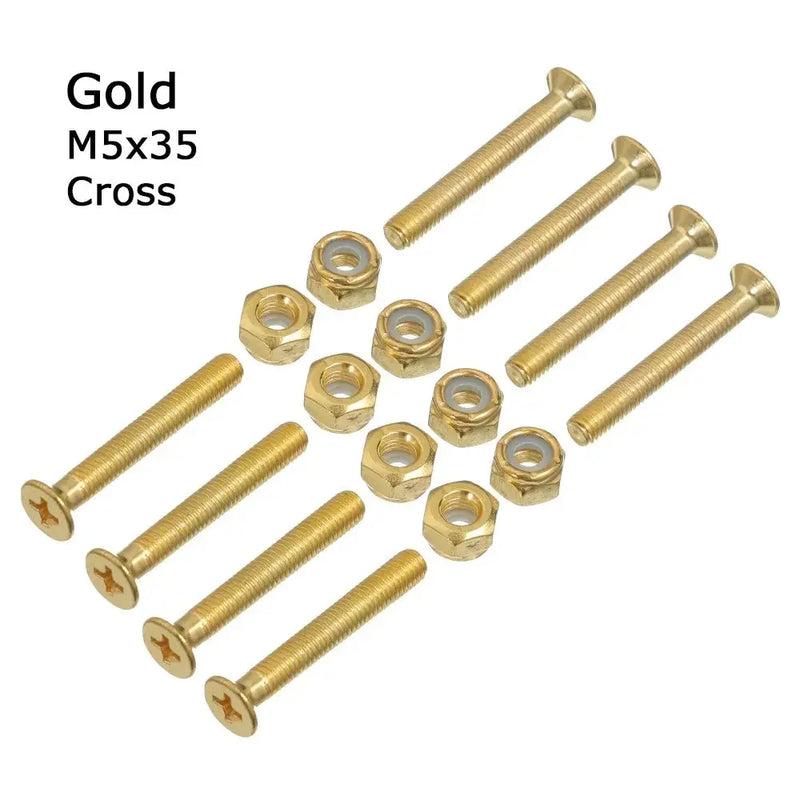8 Sets M5 Skateboard Mounting Hardware Screws Bolts Skateboard Hardware Nuts Outdoor Longboard Parts Accessories High Quality