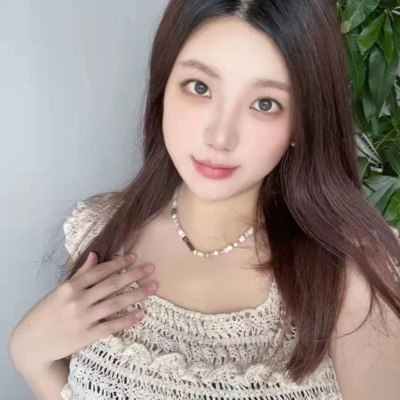 Modern Jewelry Brown Style Autumn Popular Natural Pearl Stones Necklace For Women Gift