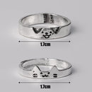 1/2pcs Cute Animal Dog Cat Rings for Women Men Simple Design Adjustable Cartoon Couple Rings Lovers Girlfriend Wedding Jewelry