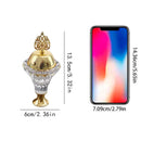 1Pc Artificial Crystal Incense Burner With Cover Aromatherapy Diffuser Metal Crafts Family Yoga Studio Home Decoration Ornaments