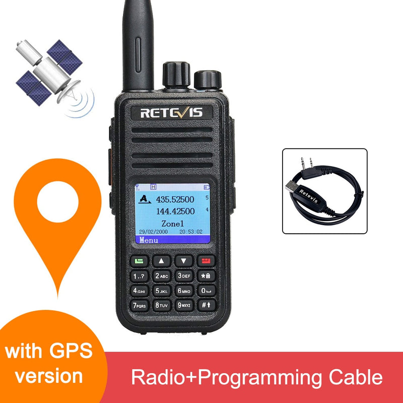 Retevis RT3S DMR Digital Walkie Talkie Ham Radio Stations Walkie-talkies Professional Amateur Two-Way Radio VHF UHF GPS APRS 5W