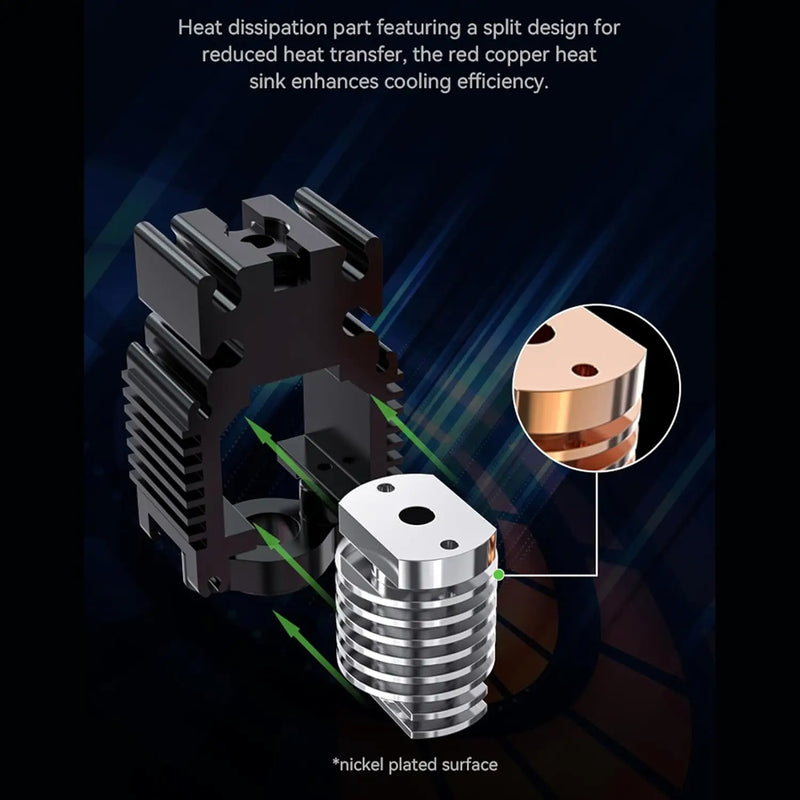 Creality 3D Ender-3 V3 SE/ KE Ceramic Heating Block Kit 60W 0.4mm Quick-swap Nozzle Kit 300°C Resistance High Flow Printing