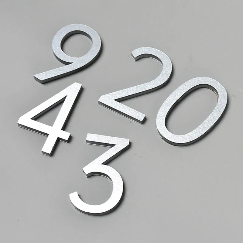 3D Number Stickers Self Adhesive House Room Door Number Plate Sign for Home Apartment Cabinet Table Mailbox Outdoor Door Numbers