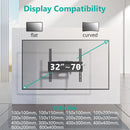 TV Wall Mount Bracket for 32-70 Inch LED, LCD, OLED Flat Curved TVs, TV Mount with Dual Swivel Arm Extend Tilting Rotation