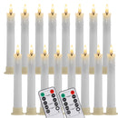 6/12Pc 6.6inch LED Flameless Taper Candles with Remote Flickering CandleSticks Plastic Window Candles for Halloween Christmas