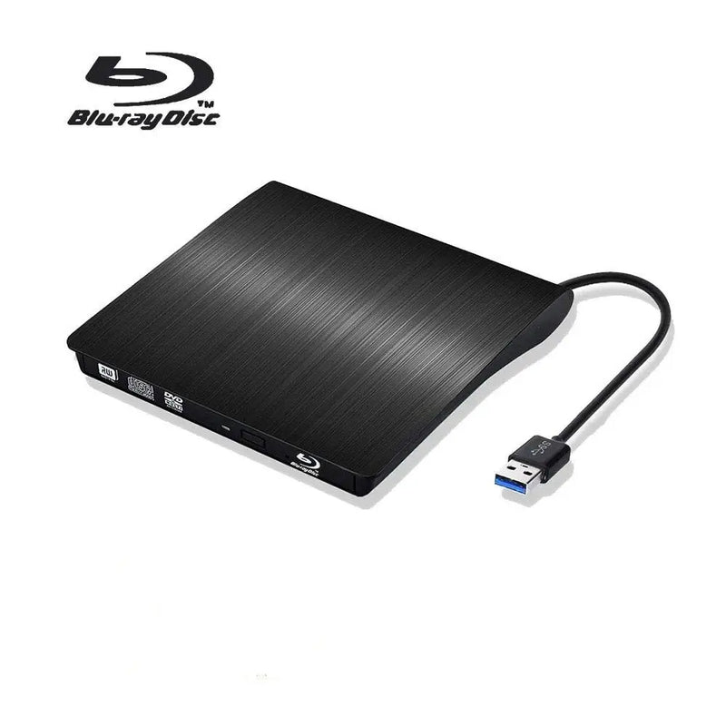 External Blu Ray Portable CD Drive USB 3.0 3D Blu-ray DVD Player DVD CD Burner/Writer/Reader BD-ROM for PC Computer Notebook