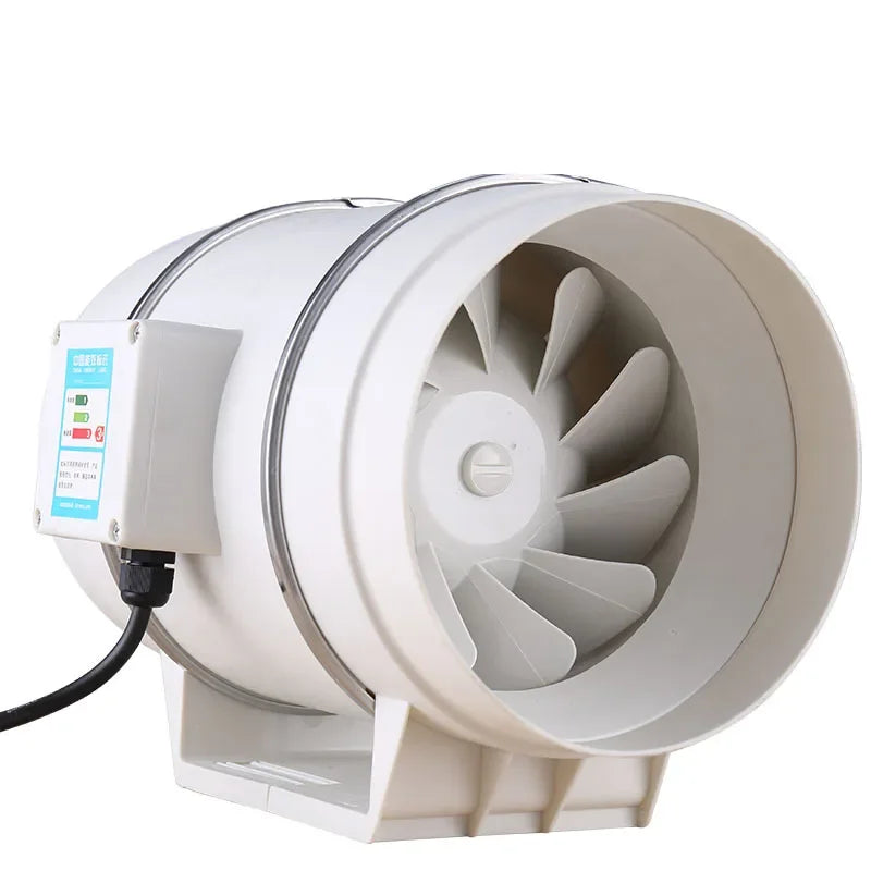 Exhaust Fan Home Silent Inline Pipe Duct Fan Bathroom Extractor Ventilation Kitchen Toilet Wall Air Ventilator 4/5/6 inch 220V