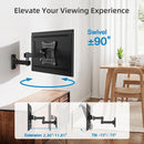 Full Motion TV Wall Mount Brackets,Corner TV Mount for 13-32 Inches TV, Swivel Tilts Articulating Extension Max VESA 100x100mm