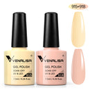 2pcs*7.5ml VENALISA Nail Gel Polish Glitter Gel Lacquer Base Nowipe Top Nail Art Salon Soak off Organic UV LED Nail Gel Varnish