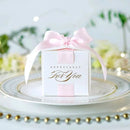 Custom Logo Wedding Favors Gift Box With Ribbon Candy Boxes For Christening Baby Shower Birthday Event Party Supplies