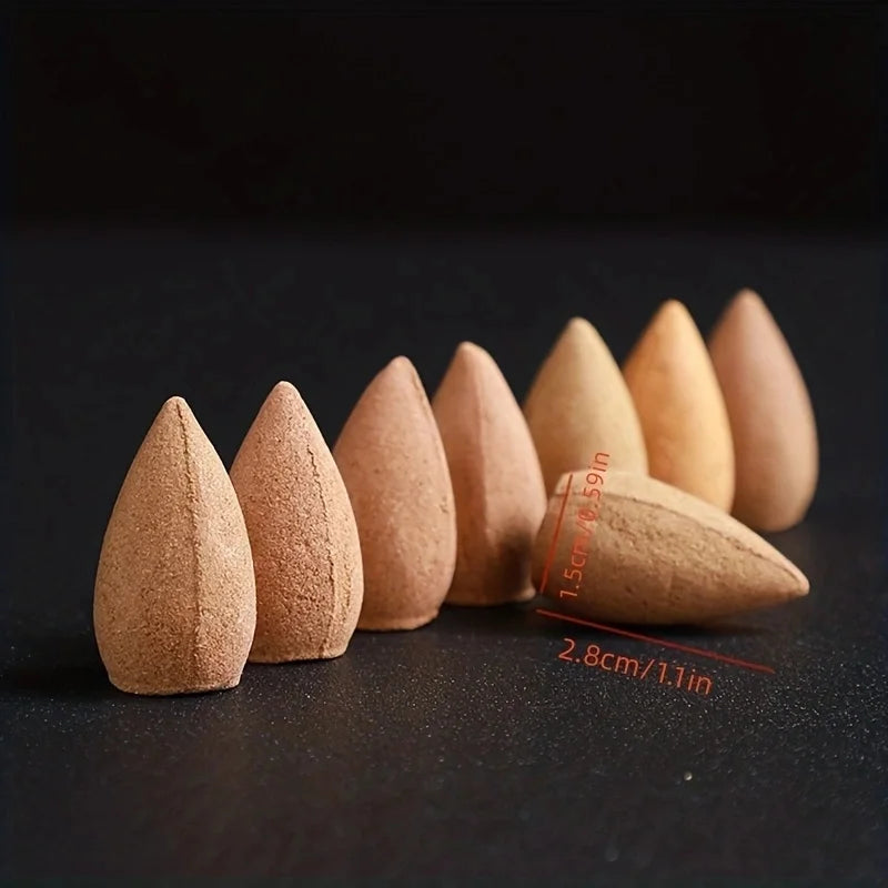 Backflow Incense Cones Mixed Flavor Natural Incense Floral Lavender Sandalwood Aloes