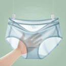 3Pcs/lot Summer Ice Silk Seamless Underwear Women's Panties Cotton Crotch Girl Triangle Shorts Ultra-Thin & Breathable Lingerie