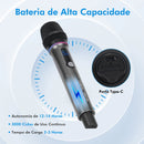 Professional 2.4G UHF Wireless Microphone with RGB LED-2 Units, 18650 Battery, 2.5Ms Delay, Cardioid for Karaoke/Live