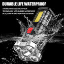 5LED High Power Led Flashlights Rechargeable Camping Spotlight with Side Light 3 Lighting Modes for Camping Adventure Outdoor