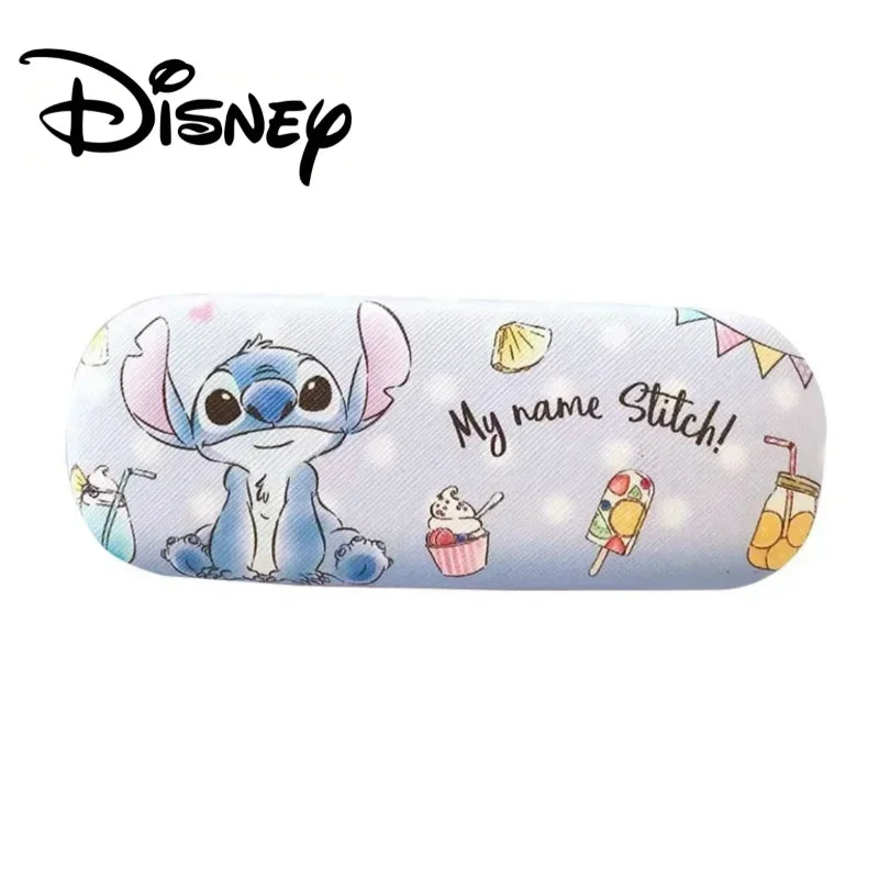 Disney Cartoon Stitch Figure Printed Glasses  Anime Case Hard Shell Protective Student Glasses Storage Box Boys Girls Birthday