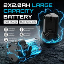 SEESII 3/8"Cordless Electric Wrench 55Nm 6" Extended Ratchet Wrench 12V Rechargeable Angle Wrench Car Repair Tools w/2 Batteries