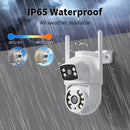 8MP Outdoor Surveillance Camera Dual Lens Dual Screen AI Auto Tracking IP Video Wifi PTZ Camera CCTV Two Way Audio