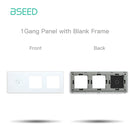 BSEED 1/2/3Gang Touch Switches 1/2/3Way Function Parts Type-c USB Wall French Sockets Crystal Glass Panels DIY Free Combination