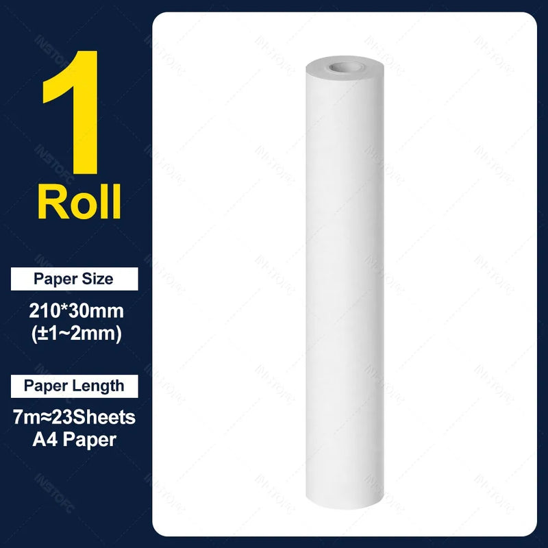 A4 Thermal Paper Thermal Printing Paper 210*30mm for A4 Wireless Bluetooth A40 Portable Printer Paper Rolls