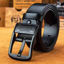 Leather Men's Belt Fashion Metal Alloy Pin Buckle Adult Luxury Brand Jeans Business Casual Waist Male Strap Brand