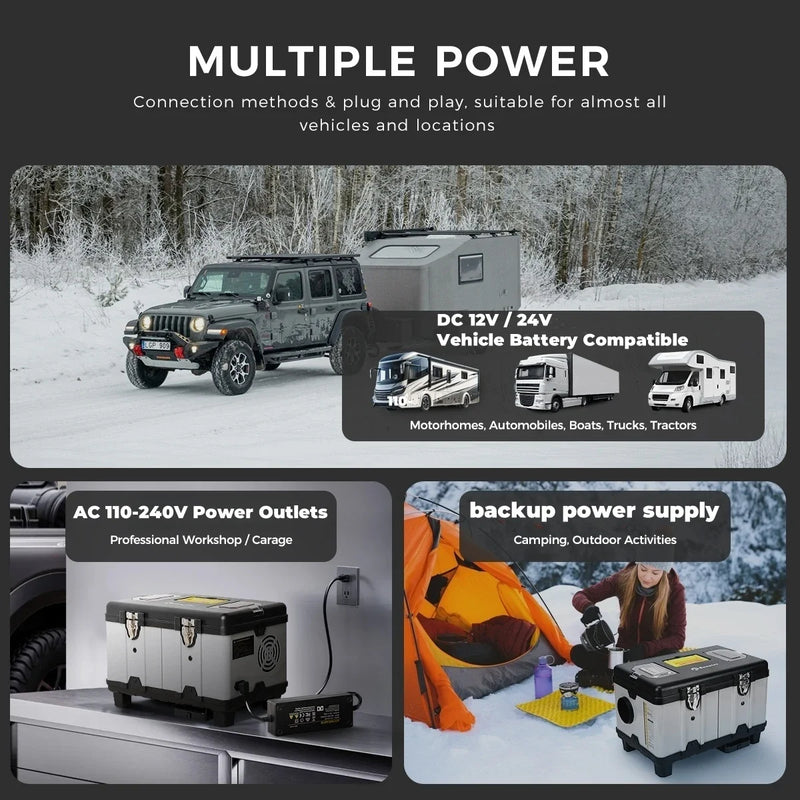 Sunster TB10pro 8KW Portable Diesel Air heater 12V/24V/220V w/Bluetooth APP/Ventiation mode/CO monitoring For Car Home Camper RV