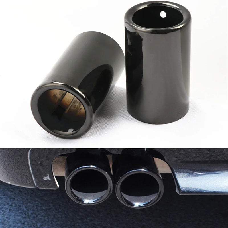 1Pair Stainless Steel Exhaust Muffler Tail Pipe Tips Pair Compatible with 2005-2012 BMW 325i 328i And New 320li 520 525li 528li