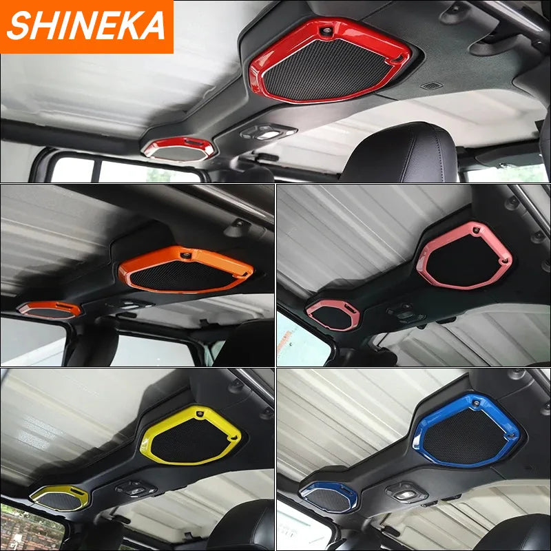 Car Top Roof Speaker Loudspeaker Decoration Cover for Jeep Wrangler JL 2018+ for Jeep Gladiator JT 2018+ Interior Accessories