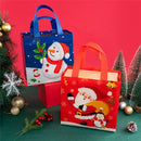 StoBag 4pcs/1Lot New Christmas Non-woven Fabric Tote Bags Candy Gift Packaging Santa Claus Kids Holiday Happy Year Party Favors