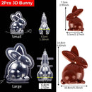 Chocolate Mold for Easter Egg Bunny Chocolate Bonbons Candy Bar Polycarbonate Confectionery Baking Pastry Tools
