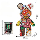 Hot 3D Kawaii Bear Model Micro Diamond Building Block With Light Developmental Brick Toys For Boys Kids Children Birthday Gifts