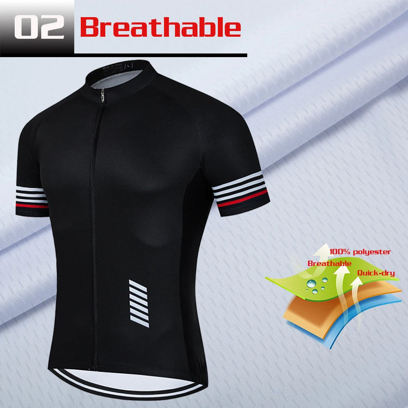 2024 Pro Team Cycling Jersey Set Summer MTB Bike Clothes Uniform Maillot Ropa Ciclismo Man Cycling Bicycle Suit