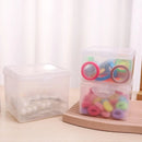 Multi-purpose Storage Box Rectangular Shape Plastic Storage Case with Lid Clear Small Thing Container Storing Jewelry Headband