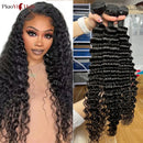 26 28 30Inch Deep Wave Human Hair Bundles 100% Raw Human Hair Bundles Deep Wave Bundles For Women Hair Extensions Top Quality