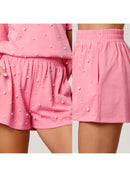 Women s Stylish Denim Shorts with Frayed Hem and High Waist Design Casual Loose Fit Summer Shorts with Elastic Waistband